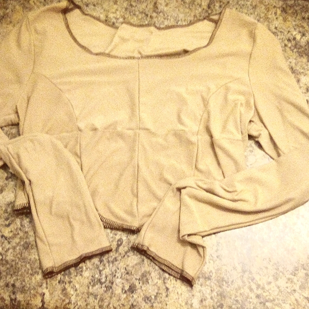 Brown crop top shirt